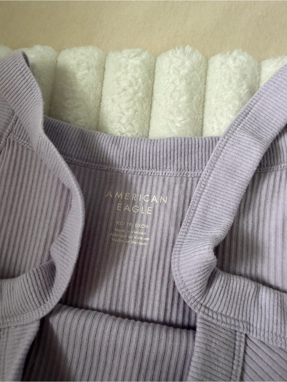 American Eagle Outfitters Lilac Ribbed Tank Top - Light Purple - Picture 4 of 4